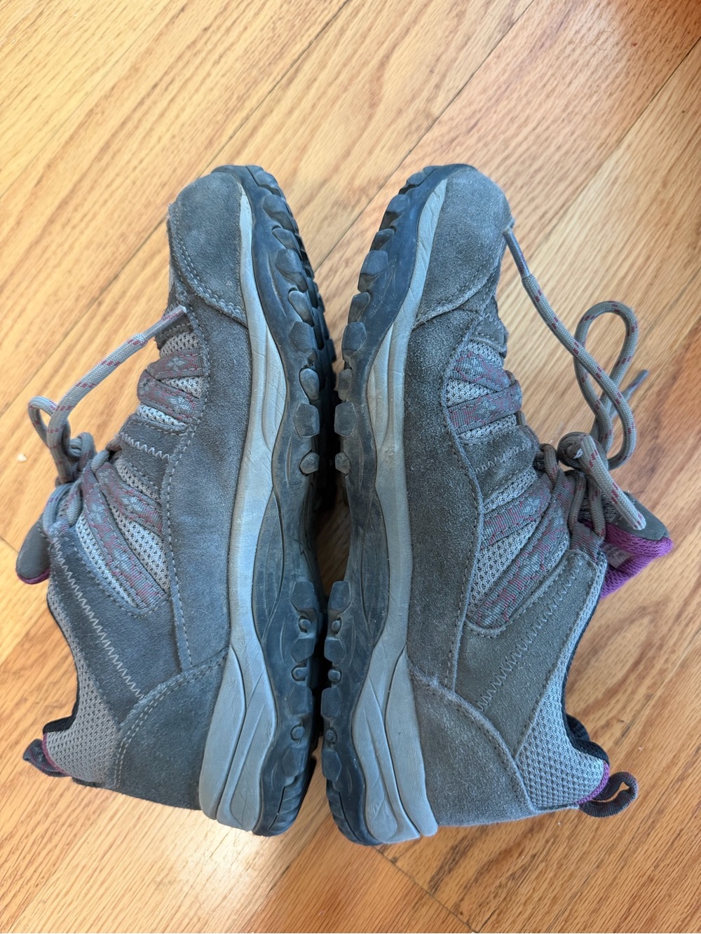 Northside Gray and Purple Women's Athletic Shoes - Picture 3 of 5